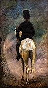 ‎Cavalier de dos à cheval avec des éperons - Edgar Degas - (Rider from back on horseback with spurs)