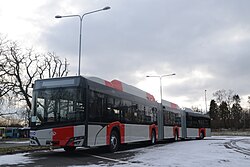 Trolejbus Škoda-Solaris 24m pro Prahu v Plzni v depu Karlov