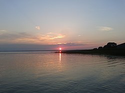 Захід сонця на озері Плещеєво