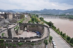 Tembok Barbican di Tembok Kota Linhai