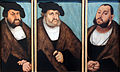 Portraits of the three Saxon Reformation princes 1532, Germanisches Nationalmuseum