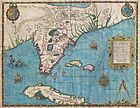 Ж. Ле Муан и Т. де Бри. Карта Флориды и Кубы. 1591