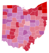 1872 Presidential Election in Ohio by county.svg