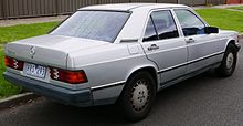 1985 Mercedes-Benz 190 E (Australia) 1985 Mercedes-Benz 190 E (W 201) 2.0 sedan (2015-05-29) 02.jpg