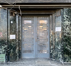 Mature - Door of Strada Doctor Lister no. 1, Bucharest, unknown architect, c.1930