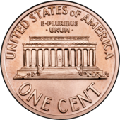 Penny du Lincoln Memorial