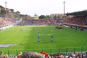 Rugbyspiel im Stadio Flaminio