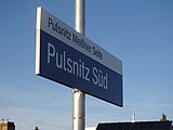 Deutsch: Haltepunkt Pulsnitz Süd English: train station Pulsnitz Süd