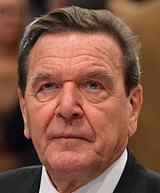 Gerhard Schröder na sjezdu SPD v Berlíně, 2015