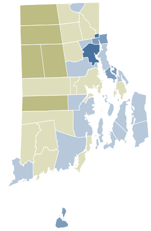 2020 Rhode Island Question 1 results map by municipality.svg