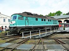 234 304 auf einer Eisenbahnausstellung im Bahnhof Nossen