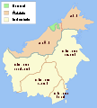 Administrative map of Borneo