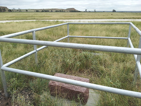 Adobe Walls battlefield looking southeast from Billy Dixon's grave.