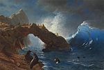 Альберт Бирштадт. «Тюлени на скалах» (художник неоднократно изображал Фараллоновы острова).