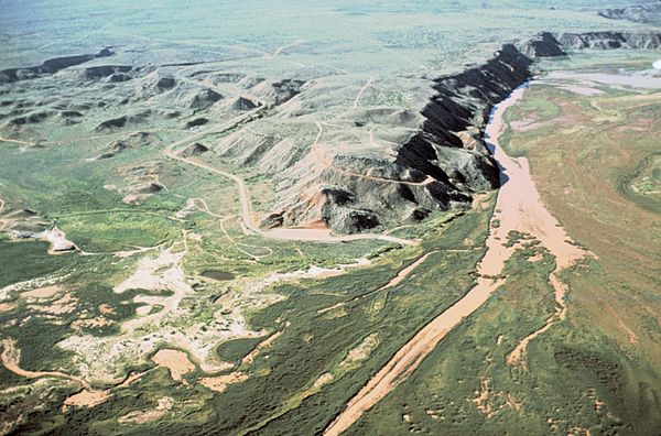 The Canadian River and the Alibates Flint Quarries National Monument. The Antelope Creek People lived mostly on terraces overlooking the river or in side canyons with springs. Alfl 3771.jpg