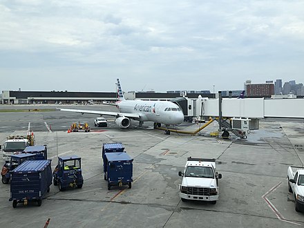 American aircraft at Terminal B in 2019