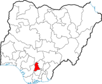 Localização de Anambra na Nigéria