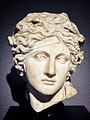 Head statue of Apollo.