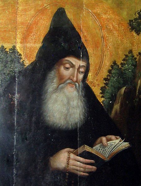 Saint Anthony the Great, after whom the college is named.