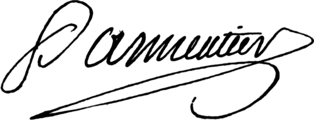 signature d'Antoine Parmentier