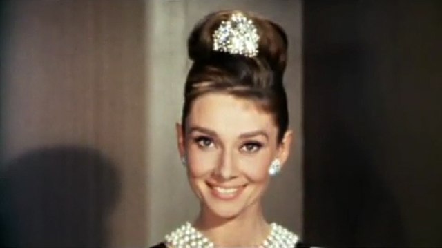 Audrey Hepburn as Holly Golightly in the film's trailer