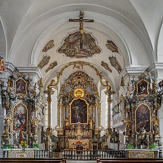 Altar room of the church St. John the Baptist in Auerbach in the Upper Palatinate