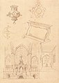Augustus Pugin - Designs for Gothic Ornamentation, a Kneeler, and Two Sketches of the Interiors of Gothic Churches - B1977.14.20652 - Yale Center for British Art.jpg
