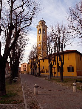 Basiglio (MI) - Campanile chiesa parrocchiale Sant'Agata.jpg