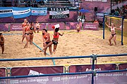 Deutsch: Beachhandball bei den Olympischen Jugendspielen 2018; Tag 5, 10. November 2018; Mädchen, Hauptrunde - Chinese Taipei (Taiwan)-Niederlande 1:2 English: Beach handball at the 2018 Summer Youth Olympics at 11 October 2018 – Girls Main Round – Chinese Taipei (Taiwan)-Netherlands 1:2