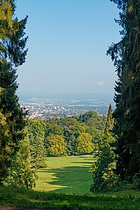 View from the Eremitage of Sokrates on Kassel Bergpark Wilhelmshöhe Kassel