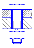 Bolted joint in vertical section Bolted joint.svg