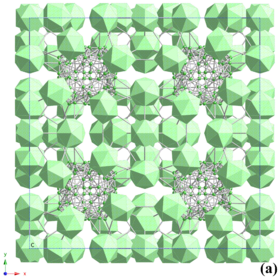 The boron framework of YB66 viewed along the z-axis. Borfig5a.png