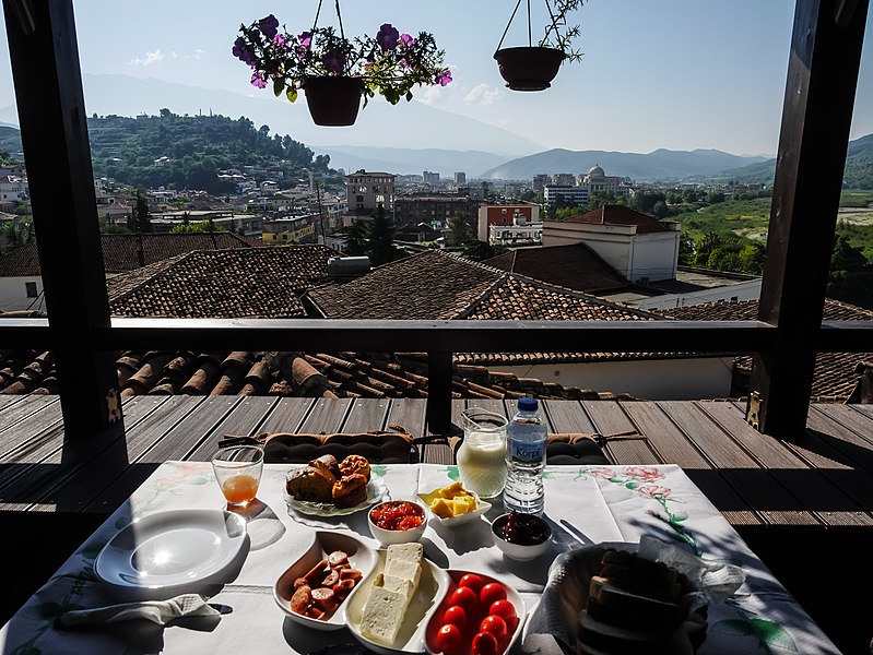File:Breakfast in Berat, Albania - Albanian cuisine.jpg