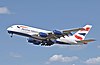 British Airways Airbus A380 (G-XLEC) departs London Heathrow 7June2015 arp.jpg