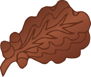 File:Bronze oak leaf-3d.svg