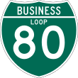 Marcador de escudo Business Loop Interstate 80