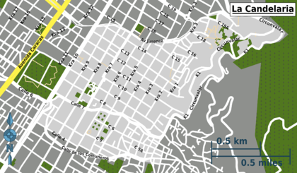 map of downtown bogota