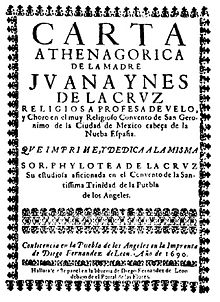 Sor Juana Inés de la Cruz - Wikipedia, la enciclopedia libre