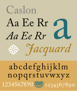 Caslon Typeface with serifs