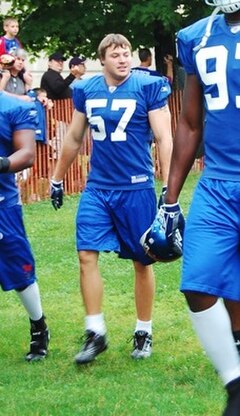 Blackburn at Giants training camp in 2007.