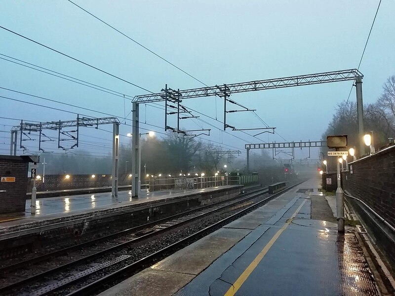 File:Cheshire wilmslow railway station rain dusk.jpg