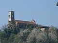 La chiesa vista da Pomaretto, frazione di Cavagnolo