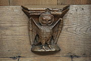 English: Decorations of the choir stalls of the Oude Kerk (church) in Amsterdam