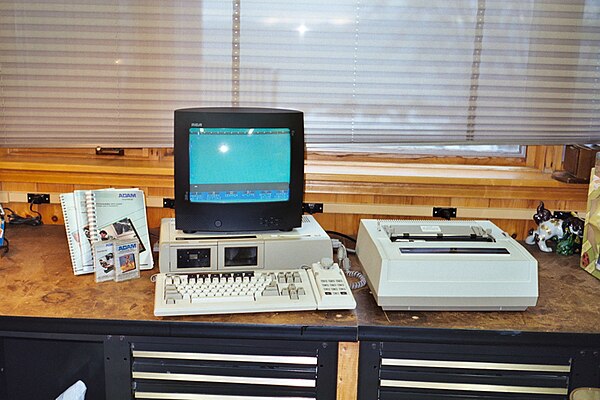The Coleco Adam, in word processing mode