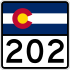 State Highway 202 marker