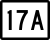 Markierung der Route 17A