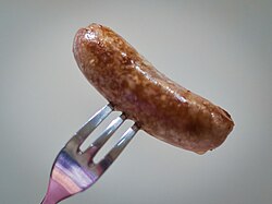 A cooked Newmarket sausage Cooked Newmarket Sausage.jpg