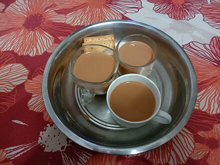 Milk tea served in India