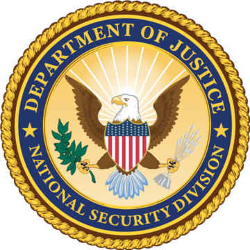 United States Department of Justice National Security Division