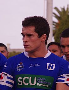 Mortimer playing for the Newtown Jets in 2012 Danielmortimer.JPG